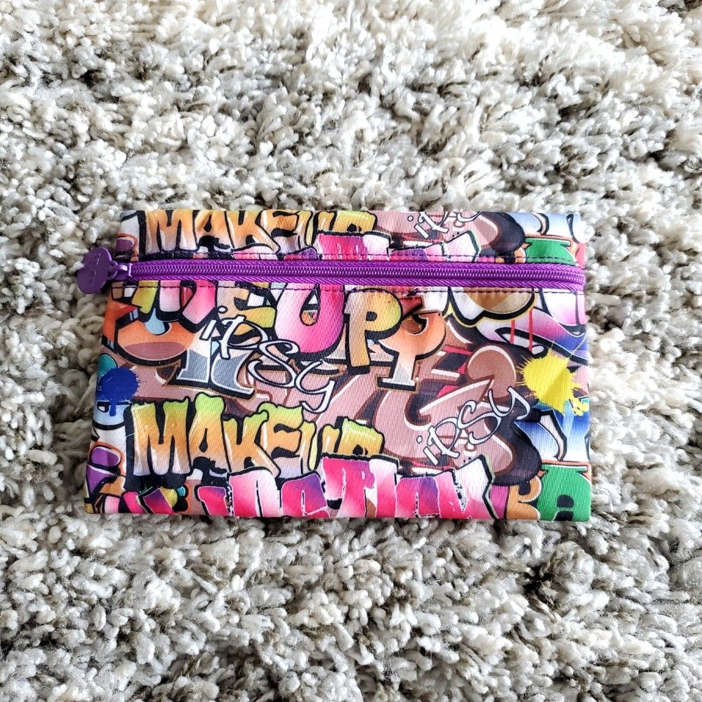 Ipsy REBEL BEAUTY GRAFFITI Cosmetic Makeup Bag June 2016 EMPTY No Contents EUC